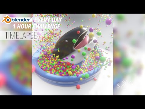 Ball Pit with Blender Geometry Nodes and Rigid Body - Blender Every Day #200