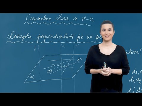 Dreaptă perpendiculară pe un plan: definiție și demonstrații - Clasa a VIII-a