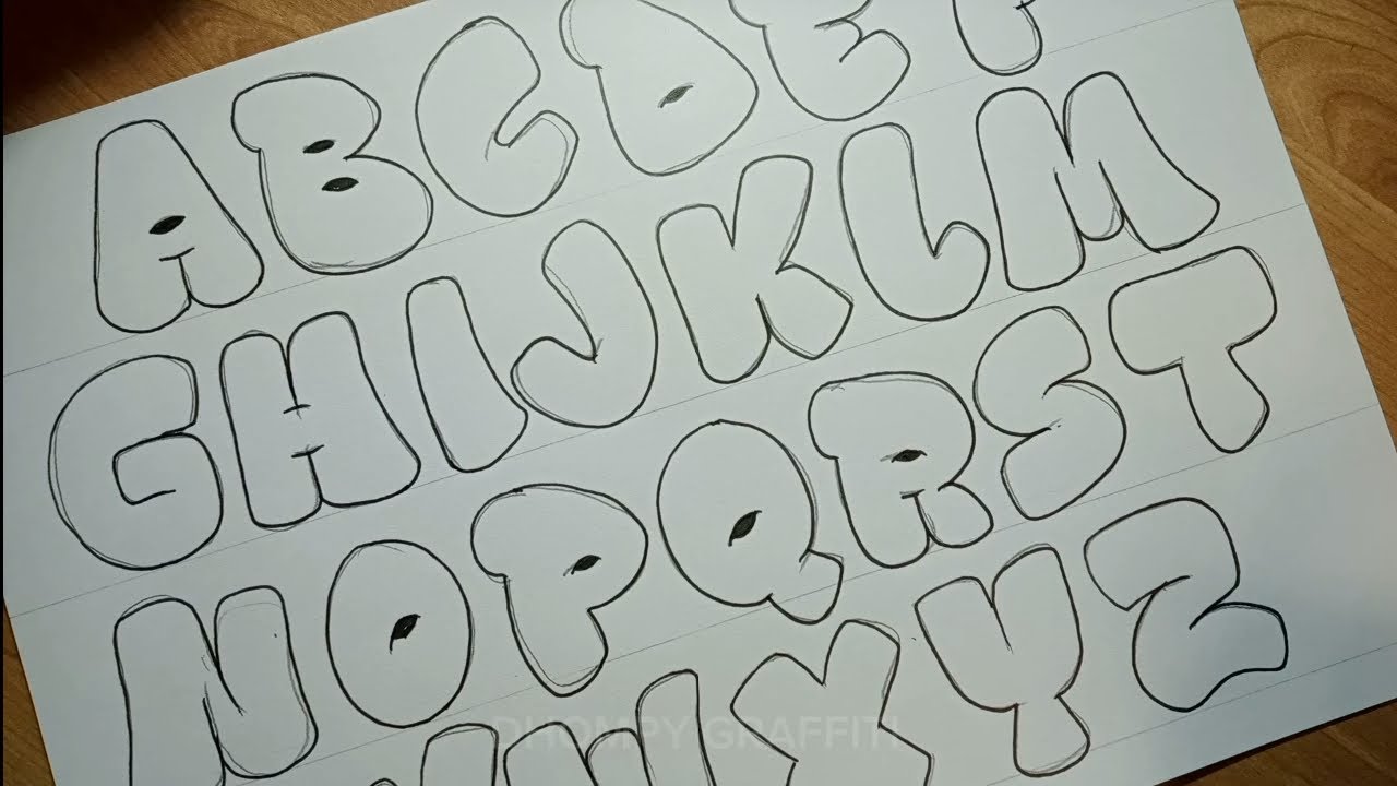 Belajar menggambar huruf kapital A sampai Z Yang Mudah