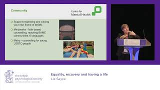 Equality and recovery: policies and practices to enable people with mental distress to have a life
