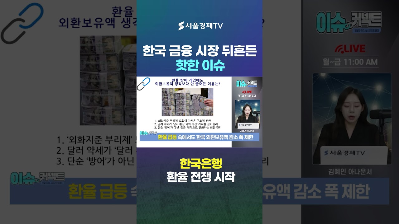 한국은행 환율 전쟁 시작