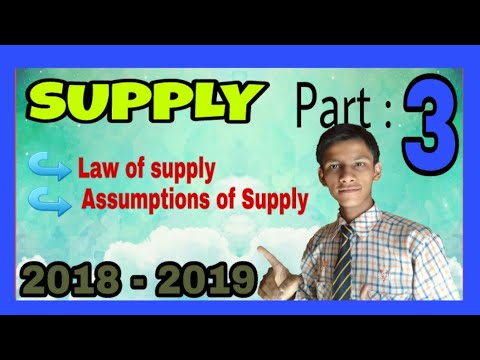 Law of Supply || Assumptions of law of supply || ADITYA COMMERCE ||Supply