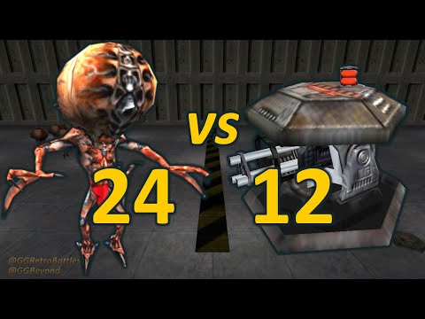 24 Alien Controllers vs 12 Automatic Turrets - Half-Life Retro Battles