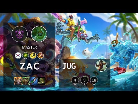Zac Jungle vs Nidalee - KR Master Patch 10.4