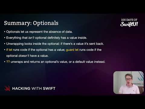 Summary: Optionals – Swift for Complete Beginners
