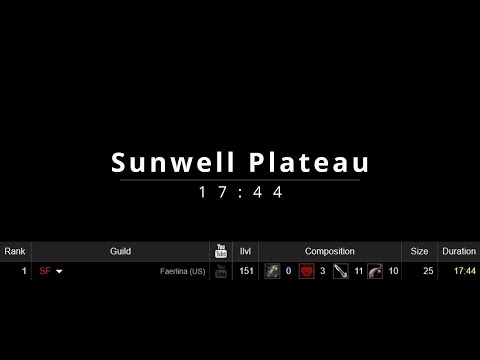 Sunwell Plateau in 17:44 - The Fastest Ever (Pre-Patch Speedrun)
