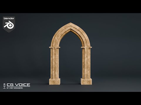 how to model this Gothic Arch design in blender _  blender modeling