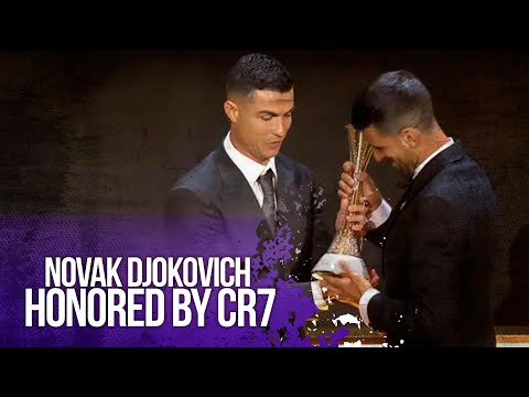 Cristiano Ronaldo Presents Sports Award to Novak Djokovic | Globe Soccer Awards 2025 | beIN SPORTS