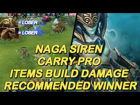 Dota 2 - New 7.24 Naga Siren Carry Pro Radiance + Heart of Tarrasque Recommended Winner