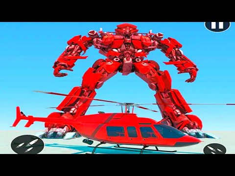 US Police Car Transform Robot War Rescue 2021 - Gameplay fly cars Games