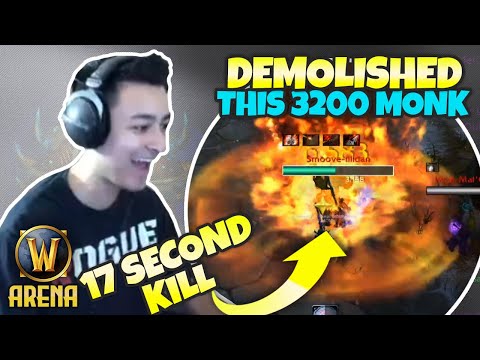 We Destroyed a 3200 MW Monk in 17 Seconds ft. Xaryu & Born | Pikaboo WoW Arena