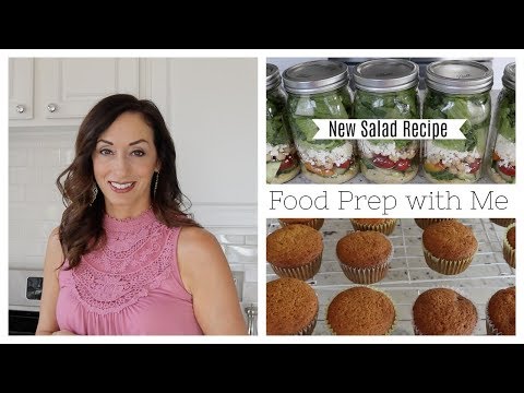 Food Prep with Me 🍓New Mason Jar Salad Recipe 🥙 Snack and Breakfast Ideas