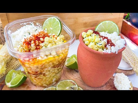 ESQUITES MEXICANOS !!! 🇲🇽 Antojitos Callejeros 🌽 como preparar Elote en Vaso