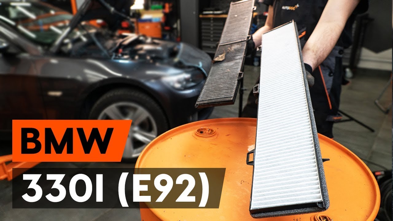 Byta kupéfilter på BMW E92 – utbytesguide