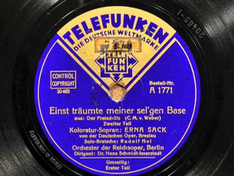 Erna Sack sings from "Der Freischütz"