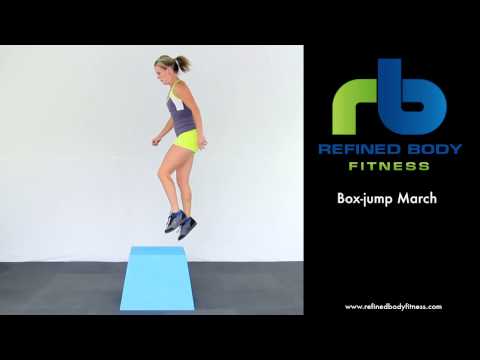 Box jump March   Exercise Demonstration by Refined Body Fitness