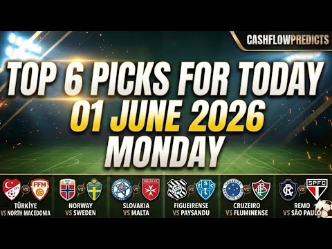 FOOTBALL PREDICTIONS TODAY 1ST JUNE ┃Türkey vsNorth Macedonia┃Norway vs Sweden #footballpredictions