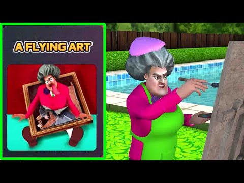 Scary Teacher 3D | miss T Flying Painting Art Gameplay Walkthrough (iOS Android)