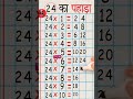 Table Of 24 PART 2 TRICK Youtubeshorts Shorts Maths Tables 24 Trick Mathstrick