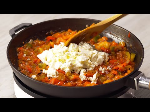 Mish Mash – Bulgarian Breakfast | Scrambled Eggs with Veggies & Cheese. Recipe by Always Yummy!