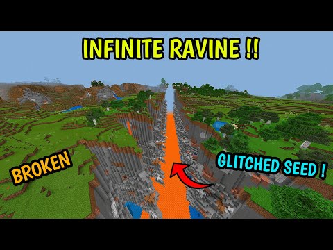 Unbelievable glitched seed creates endless ravine!