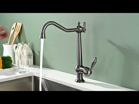 Смеситель для кухни Paulmark Retro Re213226-GM под фильтр ретро вороненая сталь