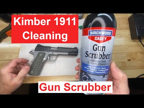 How to Clean a Kimber 1911 with Birchwood Casey Gun Scrubber