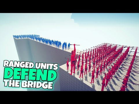 RANGED UNITS DEFENDS THE BRIDGE VS ZOMBIES - Totally Accurate Battle Simulator TABS