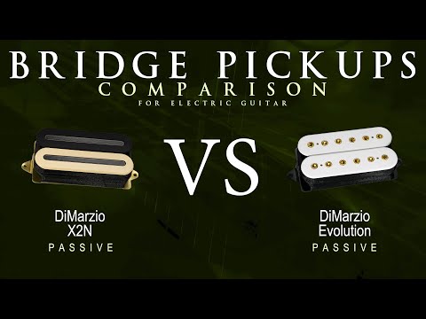 DiMarzio X2N vs EVOLUTION - Passive Bridge Guitar Pickup Comparison Tone Demo