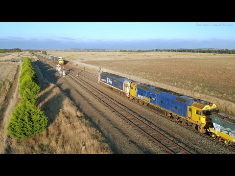 Pacific National Standard Gauge Grain Trains Cross At Gheringhap Loop (7/5/2024 )- PoathTV Railways