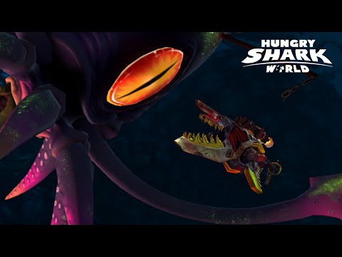 Robo shark vs colossal squid boss | Hungry shark world