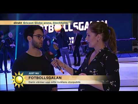 Darin om sitt framträdande och nya låten i Fotbollsgalan i kväll - Nyhetsmorgon (TV4)