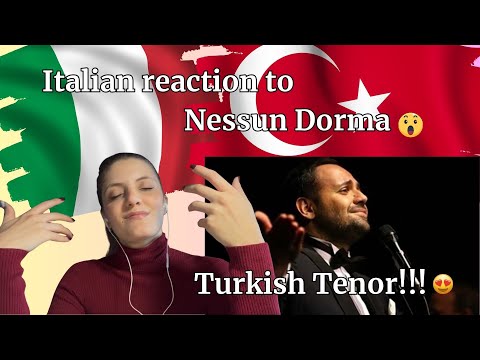Italian reaction to Murat Karahan- Nessun Dorma - Turkish song. Italian reaction