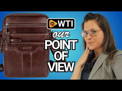 Leather Messenger Bag for Men - WTI product video review
