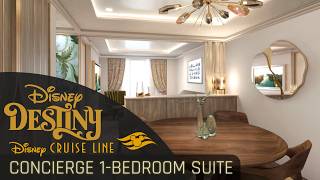 Concierge One Bedroom Suite Walkthrough Tour | Disney Destiny | Disney Cruise Line Room Tour 2026