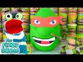 TEENAGE MUTANT NINJA TURTLES Michelangelo Play Doh Surprise Egg Mikey Ninja Action Blind Boxes