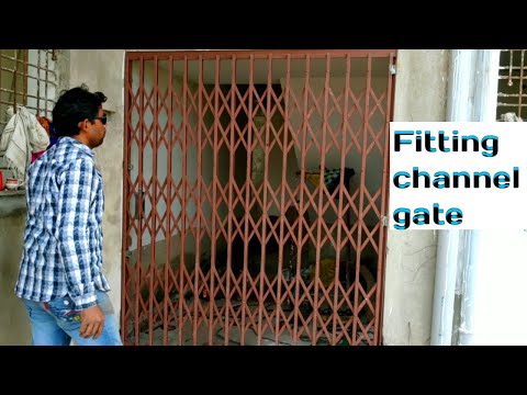 How to Fitting channel gate For home || how to fix a collapsible door | Video