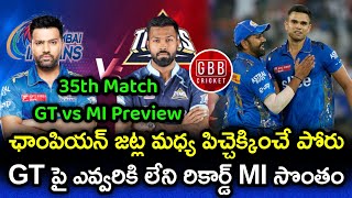 GT vs MI Preview And Playing 11 Telugu | IPL 2023 35th Match MI vs GT Prediction | GBB Cricket