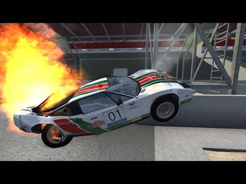 Downhill Ramp Jumps #1 - Realistic Crashes - BeamNG.Drive