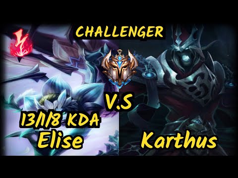 VK Caos (ELISE) vs KARTHUS - 13/1/8 KDA JUNGLE CHALLENGER GAMEPLAY - BR