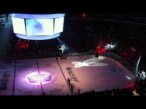 Los Angeles Kings first home game of season 2010-11 - players introduction