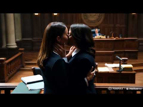 Lesbian lawyers kissing in court