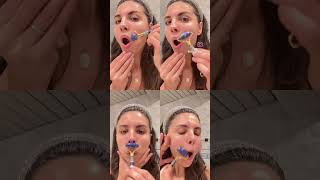 Face roller ile masaj 🍒 #ciltbakımı #faceyoga #facemassage #faceroller