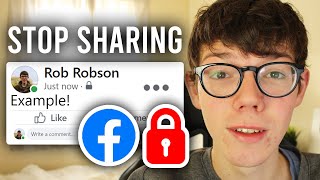 How To Stop People Sharing Posts On Facebook | Hide Share Button On Facebook