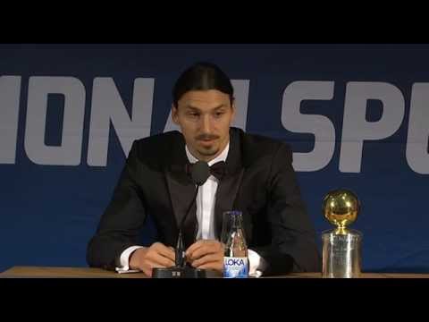 Zlatan Ibrahimovic smögs in på fotbollsgalan