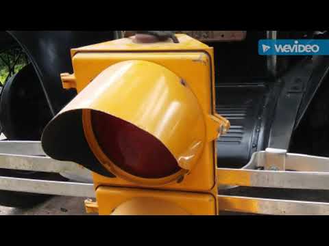 Vintage SINGER Traffic Light c. 1970 Operational Condition Video