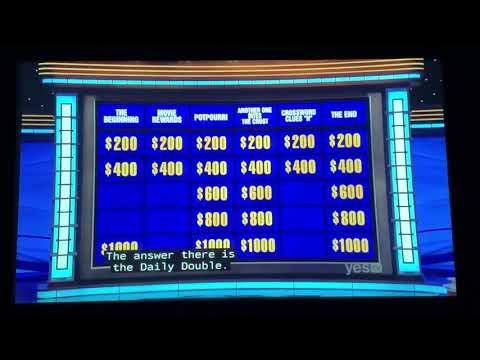 Jeopardy, Dane Reighard Day 2 - 1st Daily Double (11/9/21)