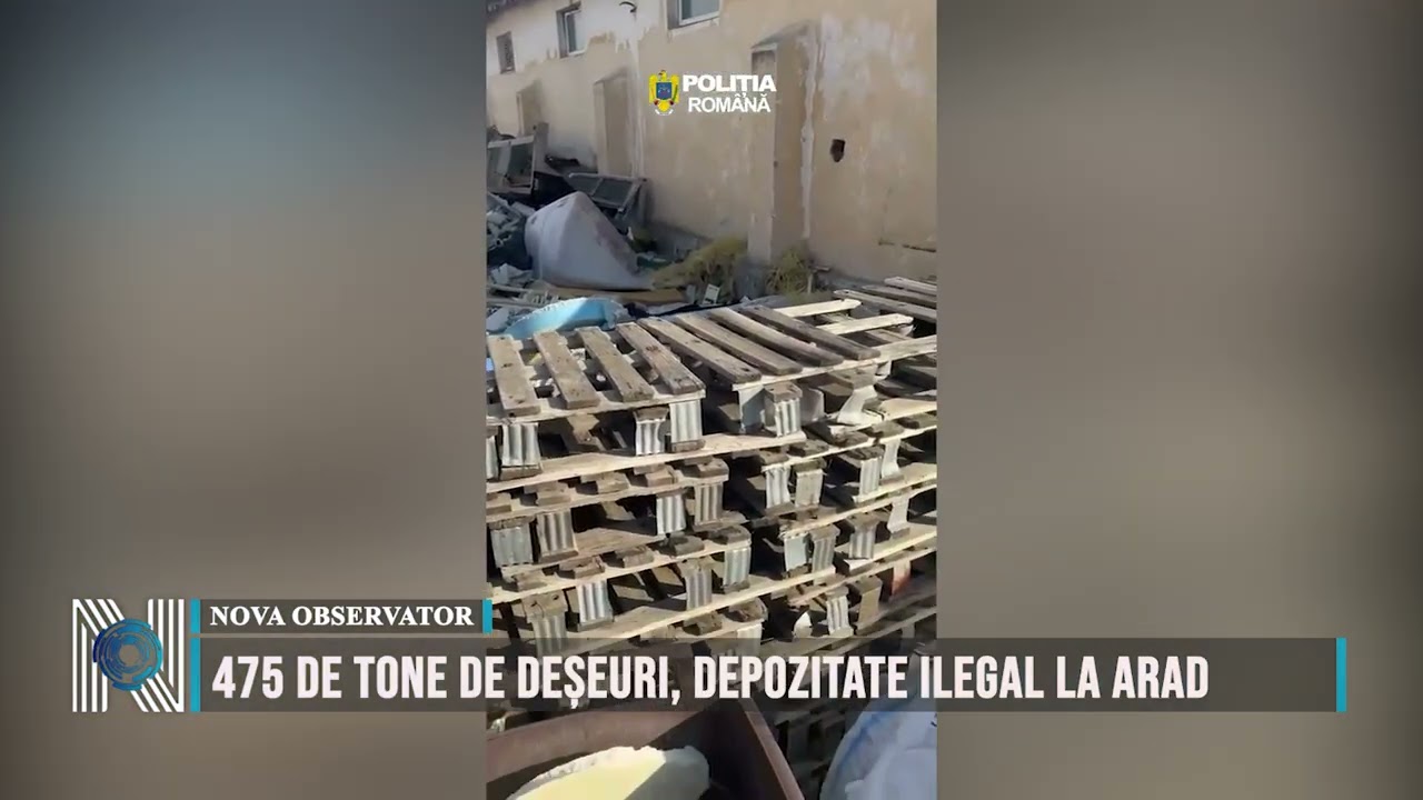 475 DE TONE DE DEȘEURI, DEPOZITATE ILEGAL LA ARAD