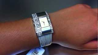Women's DKNY Grey Crocodile Strap Crystallized Watch NY3964