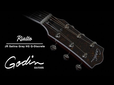 Godin Rialto JR HG Q-Discrete Acoustic-Electric Guitar, Satina Gray w/ Bag image 4